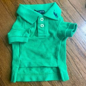 Ralph Lauren Polo collars shirt for x small puppy or dog